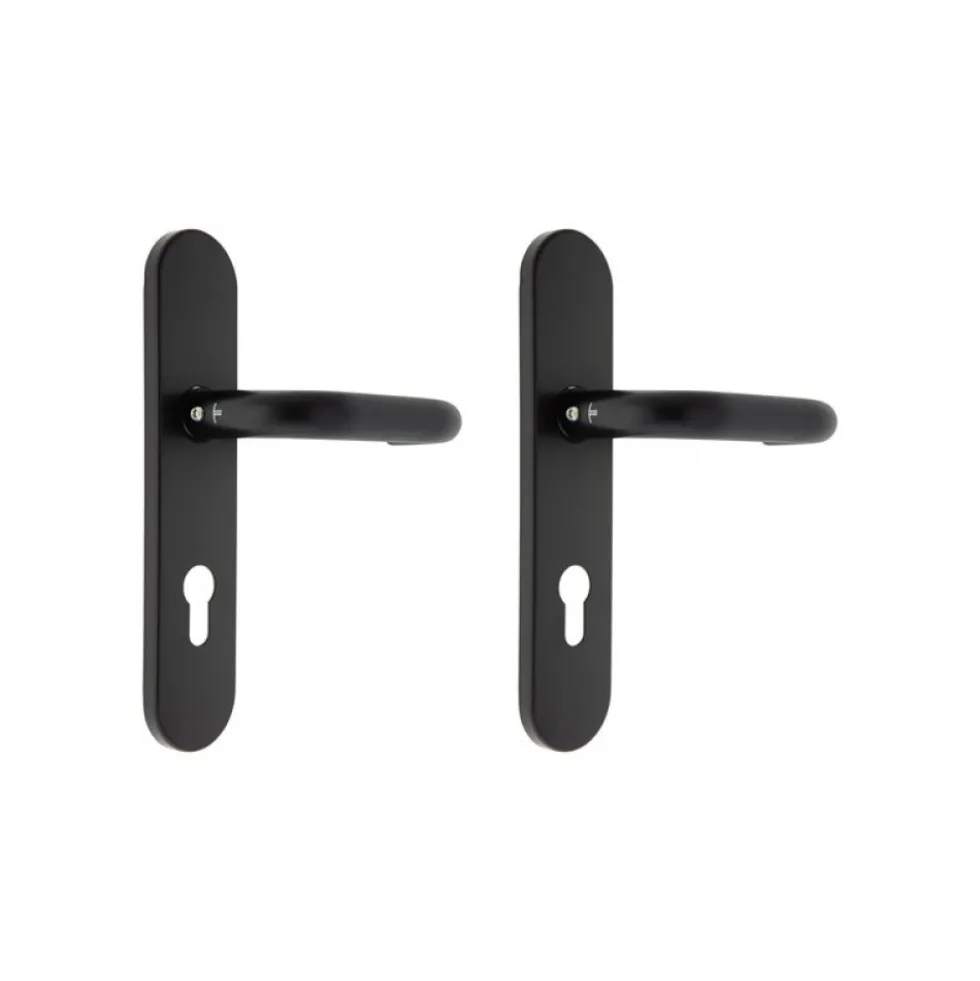 Poignées de porte sur plaques - pour serrure d'urgence - CF 5000 noir TESA Sécurité