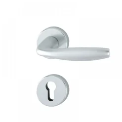 Poignées de porte sur rosaces - aspect argent - New York HOPPE