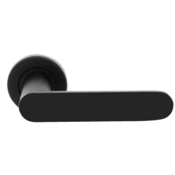 Poignées de porte sur rosaces - aluminium noir mat - Meudon CADAP