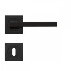 Poignées de porte sur rosaces carrées ER 58Q Boston - noir mat KARCHER DESIGN