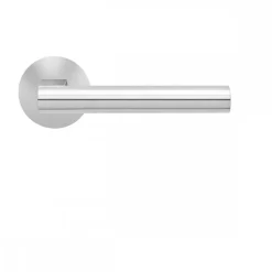 Poignées de porte sur rosaces rondes affleurantes EPL 45 Madeira - satiné KARCHER DESIGN