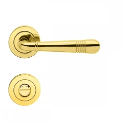 Poignées de porte sur rosaces rondes série R 270 Montmartre - poli KARCHER DESIGN