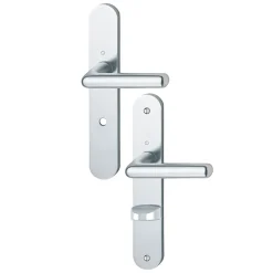 Poignées sur plaques - 195 mm - aluminium - argent - Cortina HOPPE