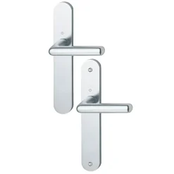 Poignées sur plaques - 195 mm - aluminium - argent - Cortina HOPPE