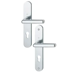 Poignées sur plaques - 195 mm - aluminium - argent - Cortina HOPPE