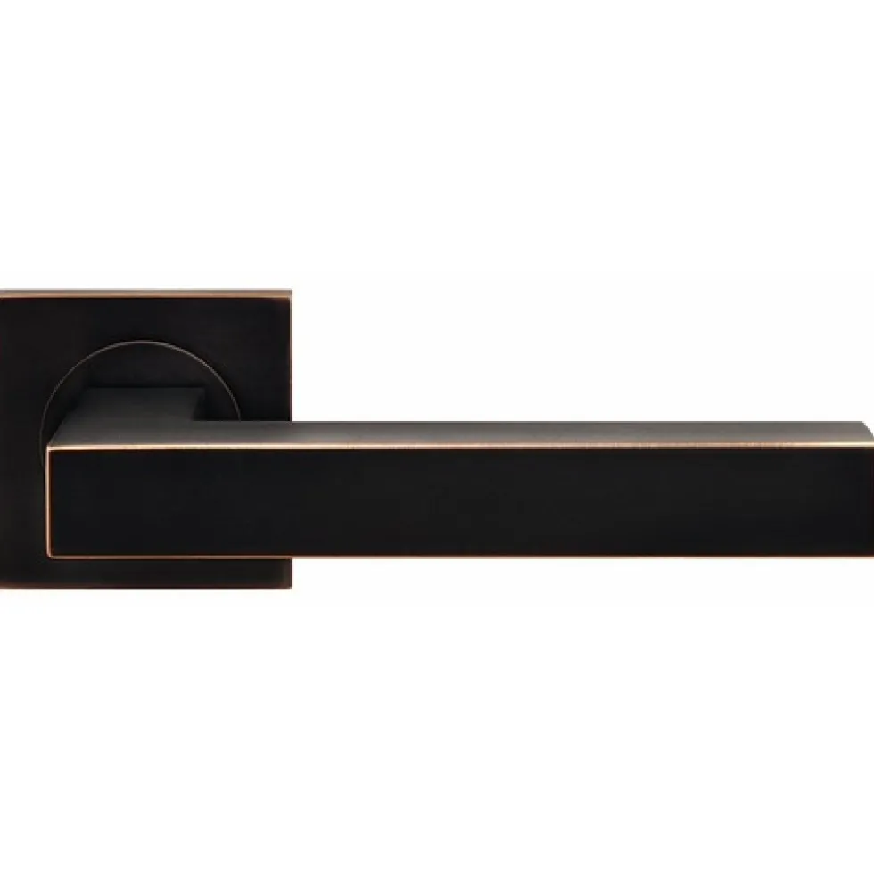 Poignées sur rosaces bec-de-cane - bronze antique - Seattle ER 46Q 81 - reconditionné KARCHER DESIGN