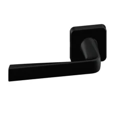 Poignées sur rosaces carrées - aluminium noir mat - Kaza VACHETTE