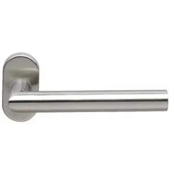 Poignées sur rosaces ovales - inox 304 - pour profil étroit - EST 21 NORMBAU