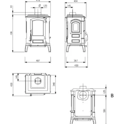 Poêle à bois en fonte émaillée 6,5 kW - Giulietta.165 LA NORDICA EXTRAFLAME