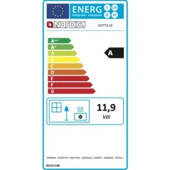 Poêle à bois en fonte émaillé 11,9 kW - Isotta.16 LA NORDICA EXTRAFLAME