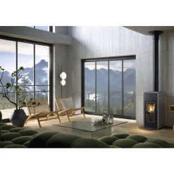 Poêle à bois 7,0 kW avec revêtement en pierre Vulcan - Asia 5.0 LA NORDICA EXTRAFLAME