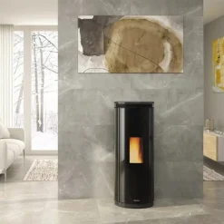 Poêle à granulés étanche et ventilé 8 kW - Pamela Crystal BLSC LA NORDICA EXTRAFLAME
