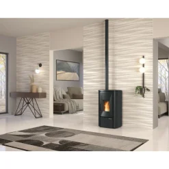 Poêle à granulés étanche - 7 kW - réservoir 11 kg - noir - Lina Top LA NORDICA EXTRAFLAME