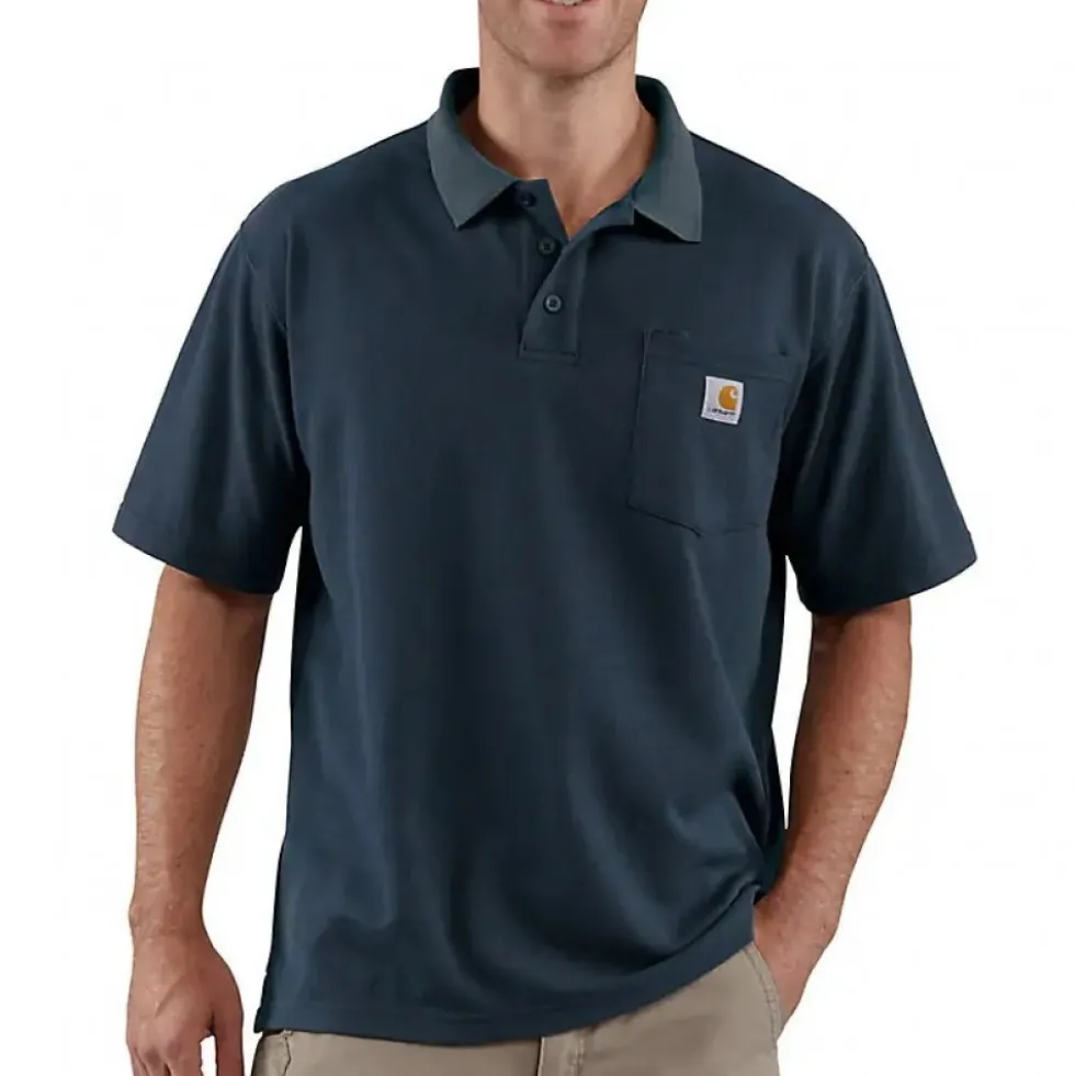 Polo de travail à manches courtes Sleeve pocket - bleu CARHARTT