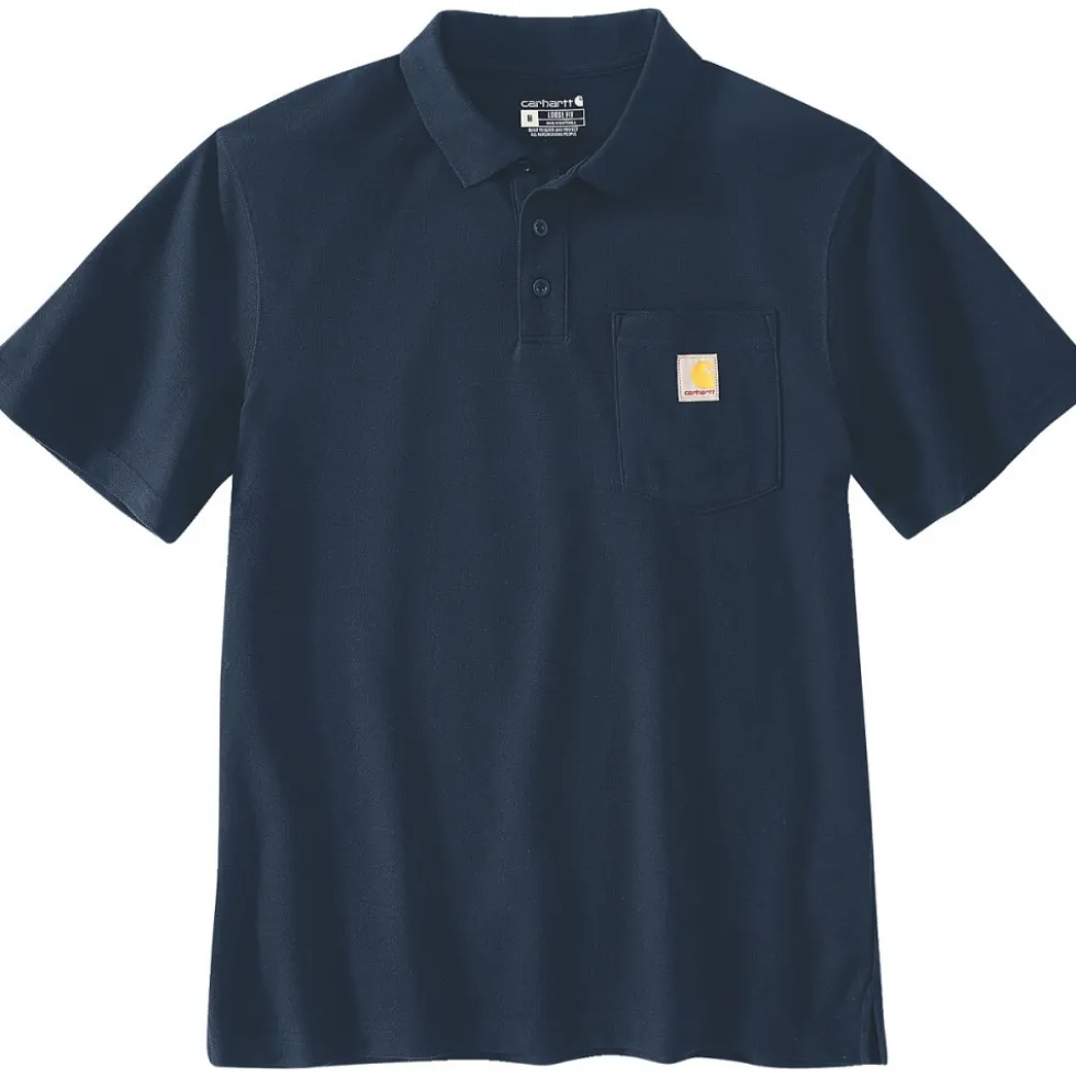 Polo de travail à manches courtes Sleeve pocket - bleu CARHARTT
