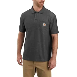 Polo de travail à manches courtes Sleeve pocket - gris CARHARTT