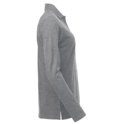 Polo de travail pour femme CLASSIC MARION - manches longues - gris CLIQUE
