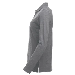 Polo de travail pour femme CLASSIC MARION - manches longues - gris CLIQUE