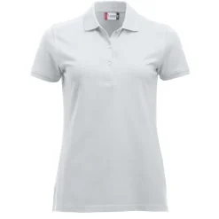 Polo de travail pour femme CLASSIC MARION - manches courtes - blanc CLIQUE
