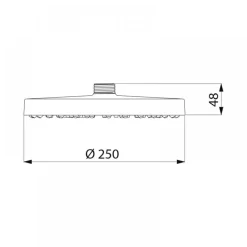 Pommeau de douche de sécurité circulaire en ABS vert - diamètre 250 mm DELABIE