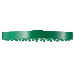 Pommeau de douche de sécurité circulaire en ABS vert - diamètre 250 mm DELABIE