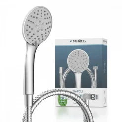 Pommeau de douche 3 jets avec flexible inox 150 cm - chromé - Napoli SCHÜTTE