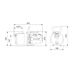 Pompe de surface JP 5-48 S auto-amorçante - usage domestique GRUNDFOS
