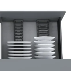 Porte-assiette pour tiroir Orderbox 120x470mm - Gris - Alu et plastique EMUCA