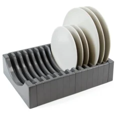 Porte-assiettes pour meuble - plastique gris anthracite EMUCA