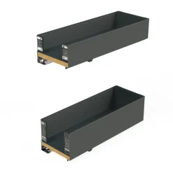 Porte-bouteilles latéral extractible Titane Simplex fermeture amortie EMUCA