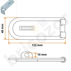 Porte-cadenas blindés PCC 120 SB - acier galvanisé - par 5 BURG WACHTER