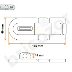 Porte-cadenas blindés PK 3 - acier galvanisé - par 5 BURG WACHTER