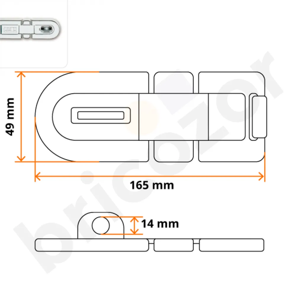 Porte-cadenas blindés PK 3 - acier galvanisé - par 5 BURG WACHTER