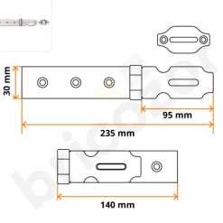 Porte-cadenas de caisse - acier roulé zingué TORBEL