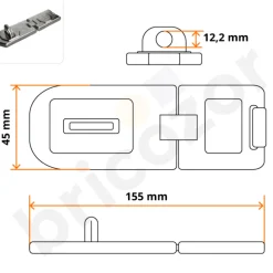 Porte-Cadenas de charnière Serie 110 - 155 mm ABUS