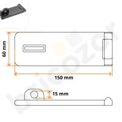 Porte-cadenas lourd - acier cémenté - 125/150 mm ABUS