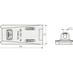 Porte-cadenas renforcé - en fonte - vis masquées - Granit 130/180B ABUS
