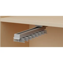 Porte-cravates et ceintures coulissant sous-étagère en ABS gris AMBOS