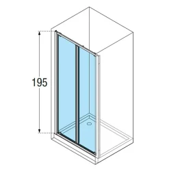 Porte de douche battante Océan B - extensible 78 à 84 cm NOVELLINI