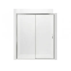 Porte de douche coulissante 190x120 cm - verre transparent - Tyxo LEDA