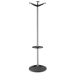 Porte-manteaux et parapluie gris et noir 5 têtes AC24 - hauteur 1,72m CARAY