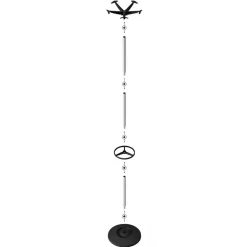 Porte-manteaux et parapluie gris et noir 5 têtes AC24 - hauteur 1,72m CARAY