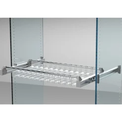 Porte-pantalons coulissant modulable - barres de support + 12 cintres AMBOS