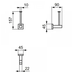 Porte-rouleau papier toilette - support mural - IOM IDEAL STANDARD