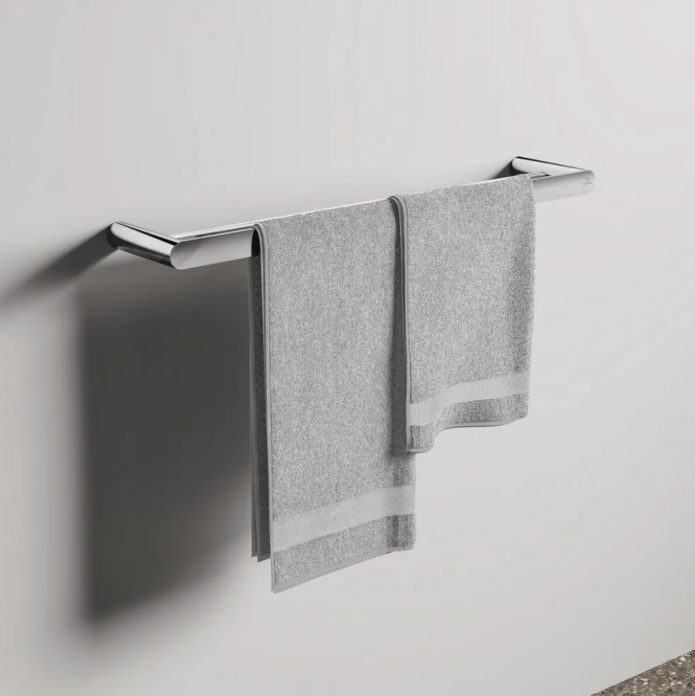 Porte-serviettes mural - double barre - rond - Conca IDEAL STANDARD