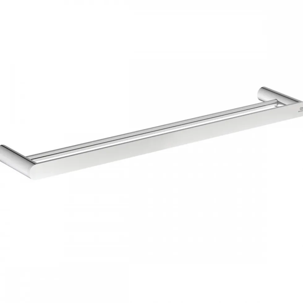 Porte-serviettes mural - double barre - rond - Conca IDEAL STANDARD