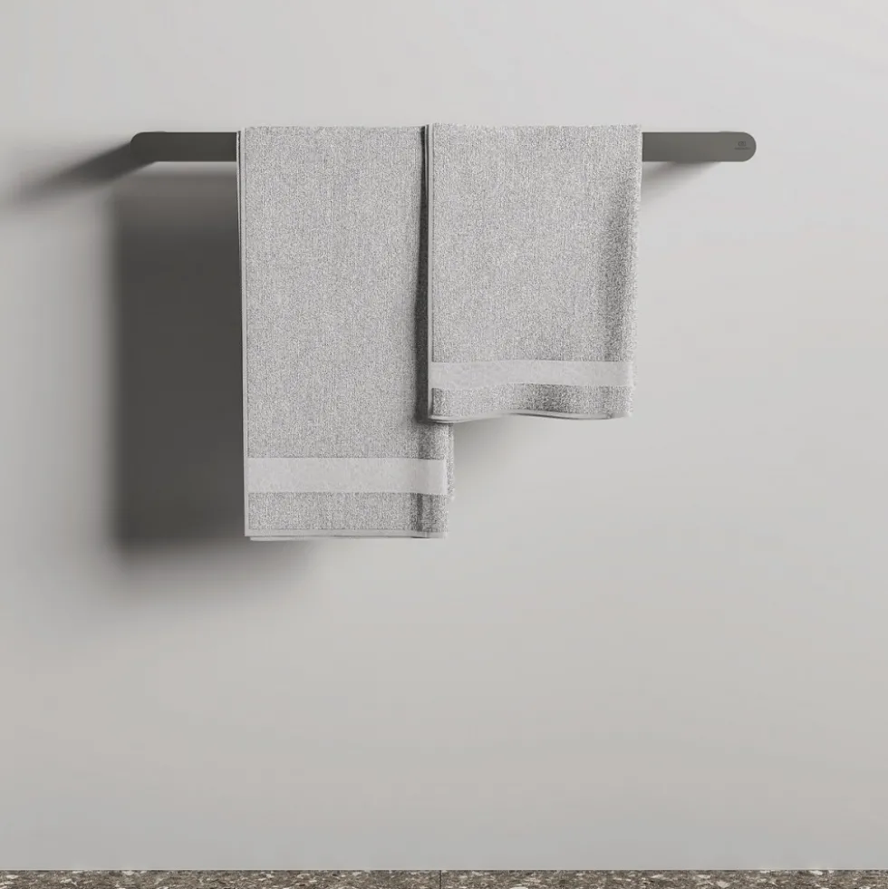Porte-serviettes mural - double barre - rond - Conca IDEAL STANDARD