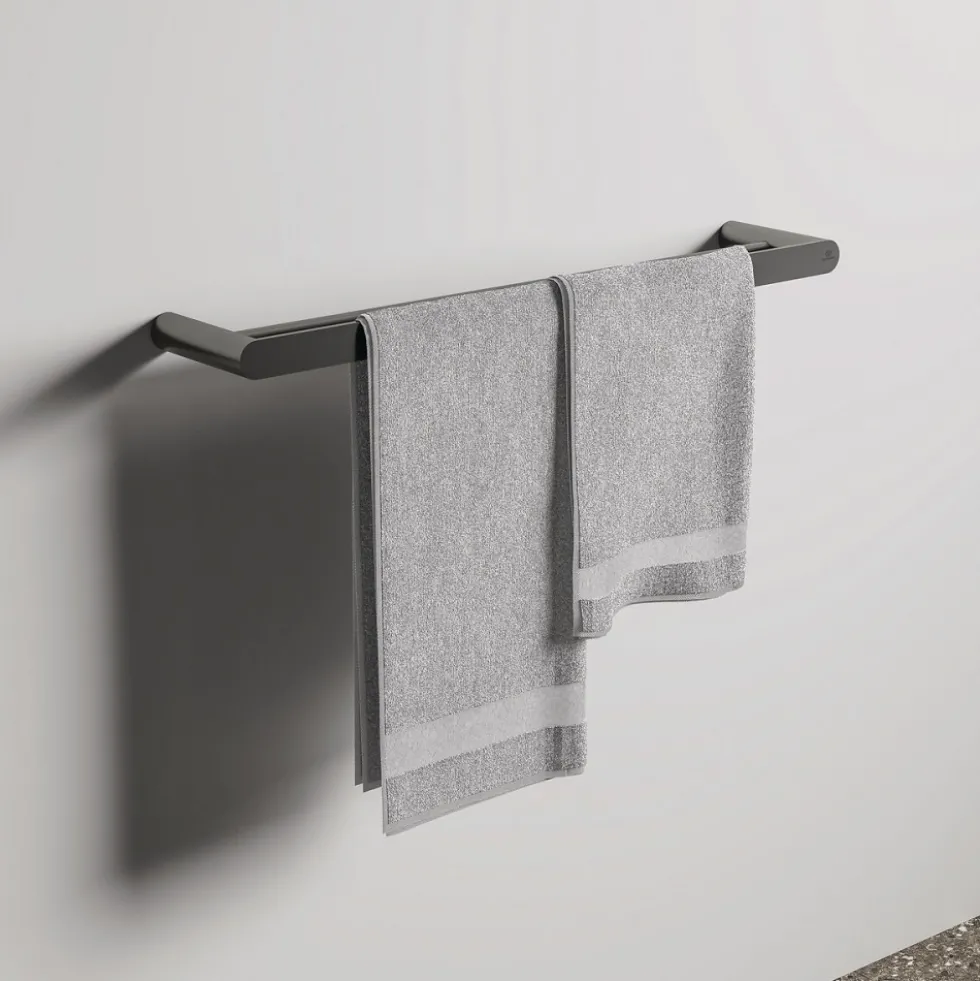 Porte-serviettes mural - double barre - rond - Conca IDEAL STANDARD
