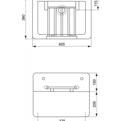 Poste d'eau de service - céramique - avec grille porte-seau PORCHER