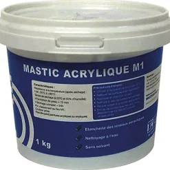 Pot de mastic acrylique M1 pour réseaux rigides de ventilation acier AXELAIR